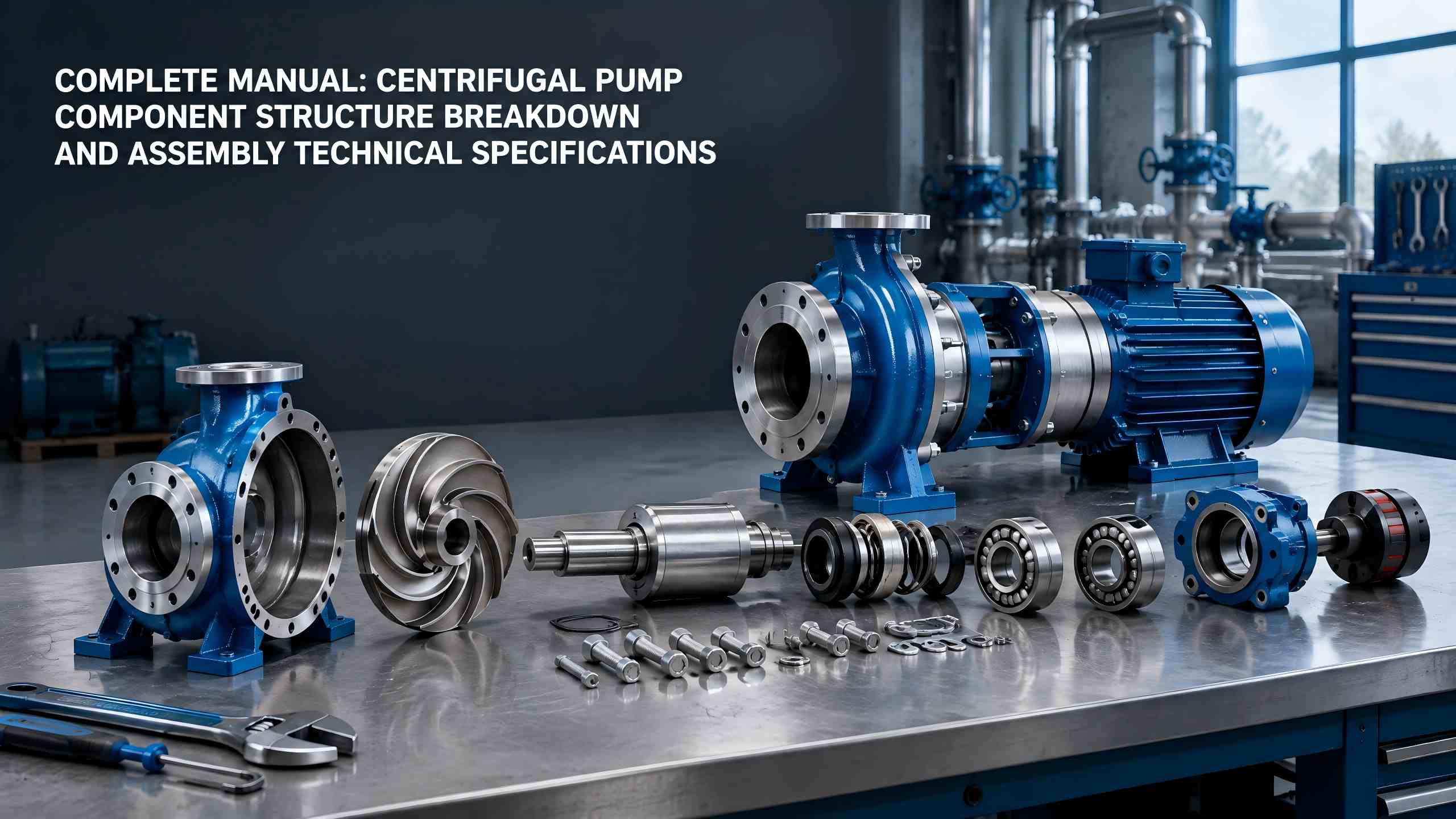 Defalcarea structurii componentelor pompei centrifuge și asamblarea Specificații tehnice